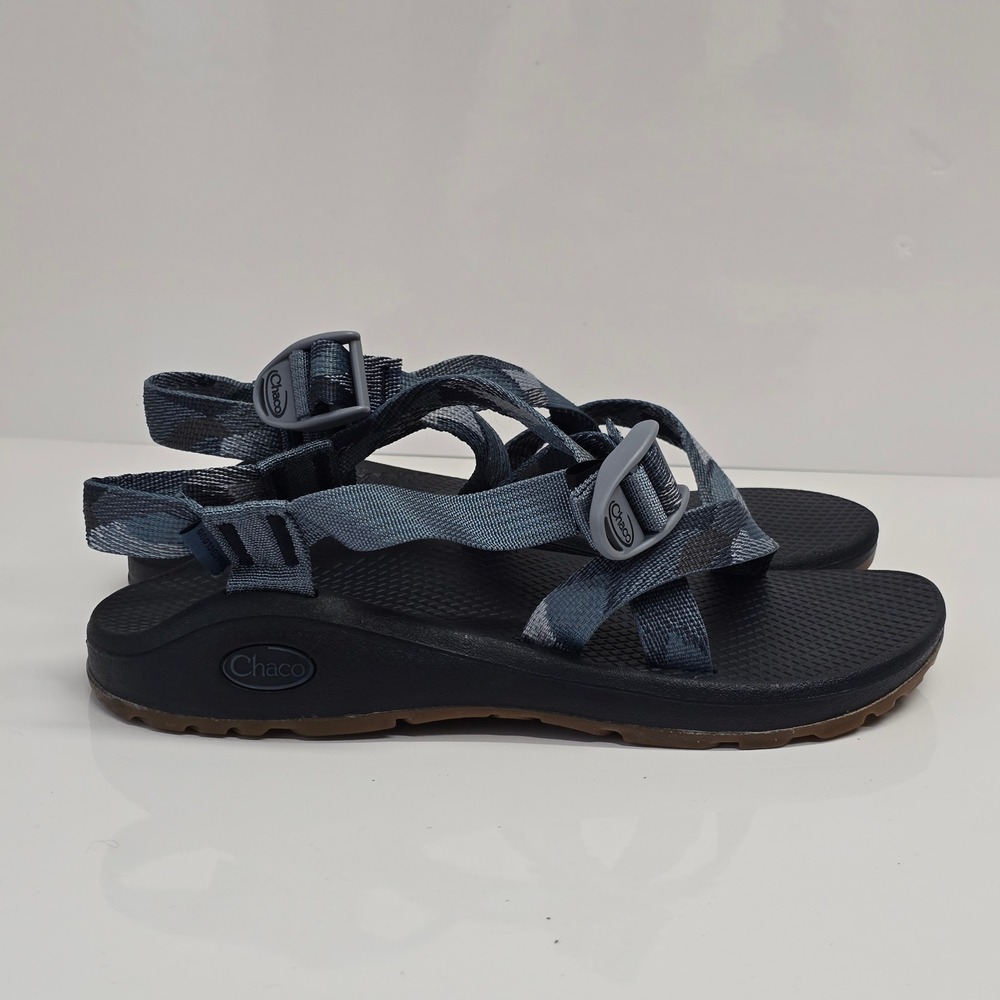Chaco Z1 Classic Cloud Sandals Womens 8 Blue Camo Strappy Gorpcore Hiking Sporty